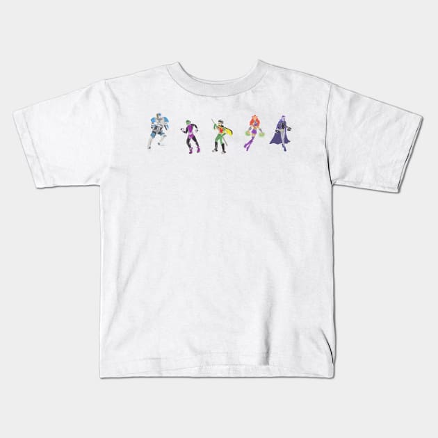 Teen Titans Kids T-Shirt by Newtegan